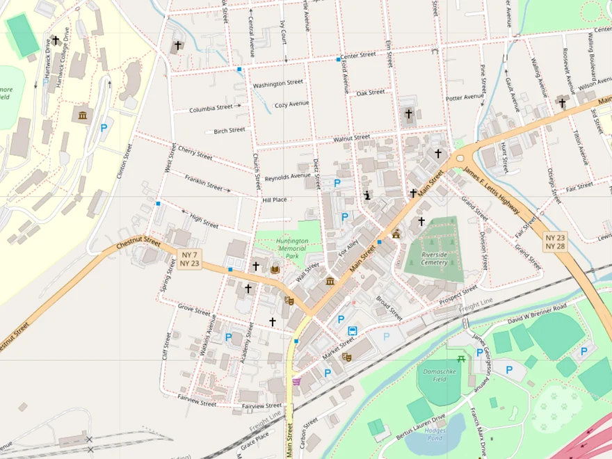Street map showing Sunny Path Family Care on Sunny Path Lane