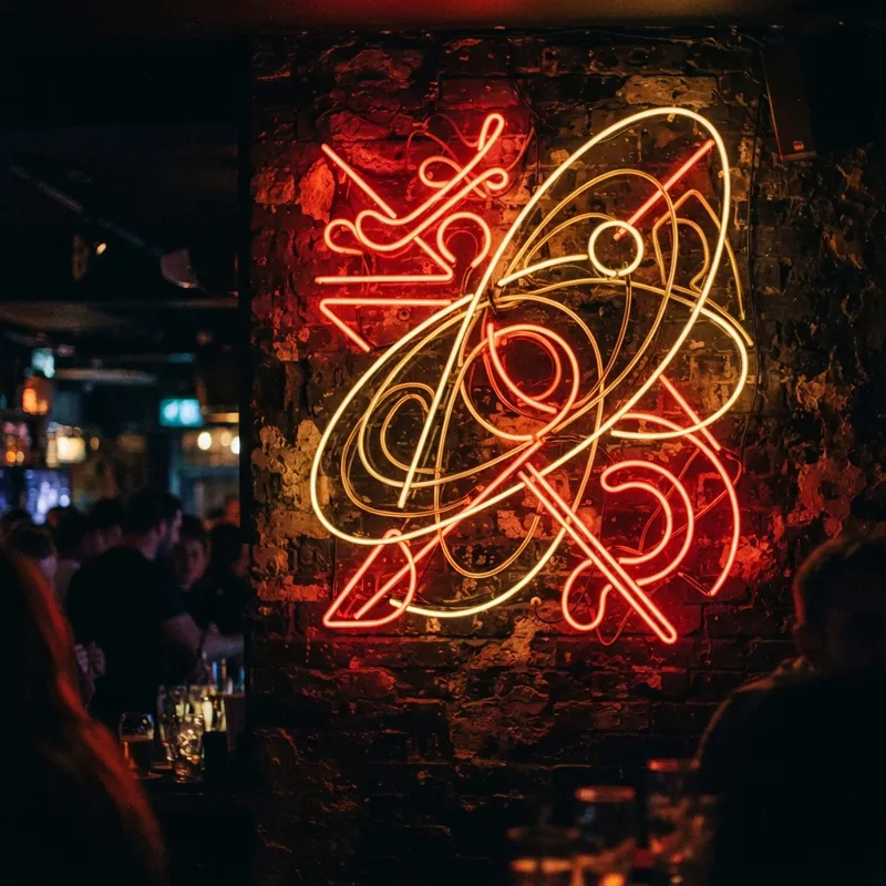 Neon tavern signage