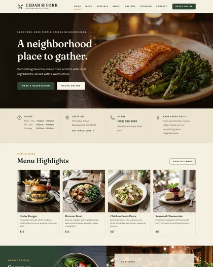 Home page of the Simmer design