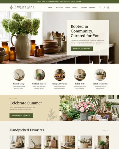 Home page of the Provision design