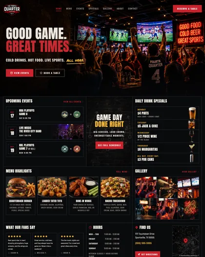 Home page of the Overtime design