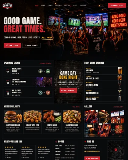 Home page of the Overtime design